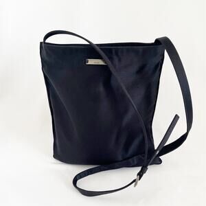 PRADA Raso Black Satin Shoulder Bag Crossbody